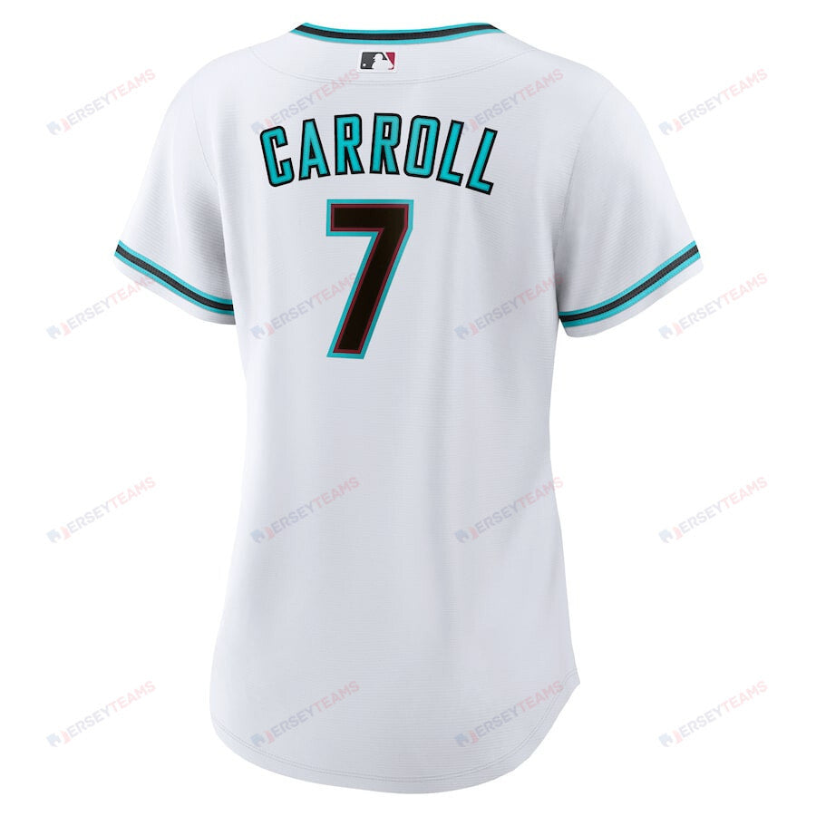 Corbin Carroll 7 Arizona Diamondbacks 2023 World Series Women Jersey - White