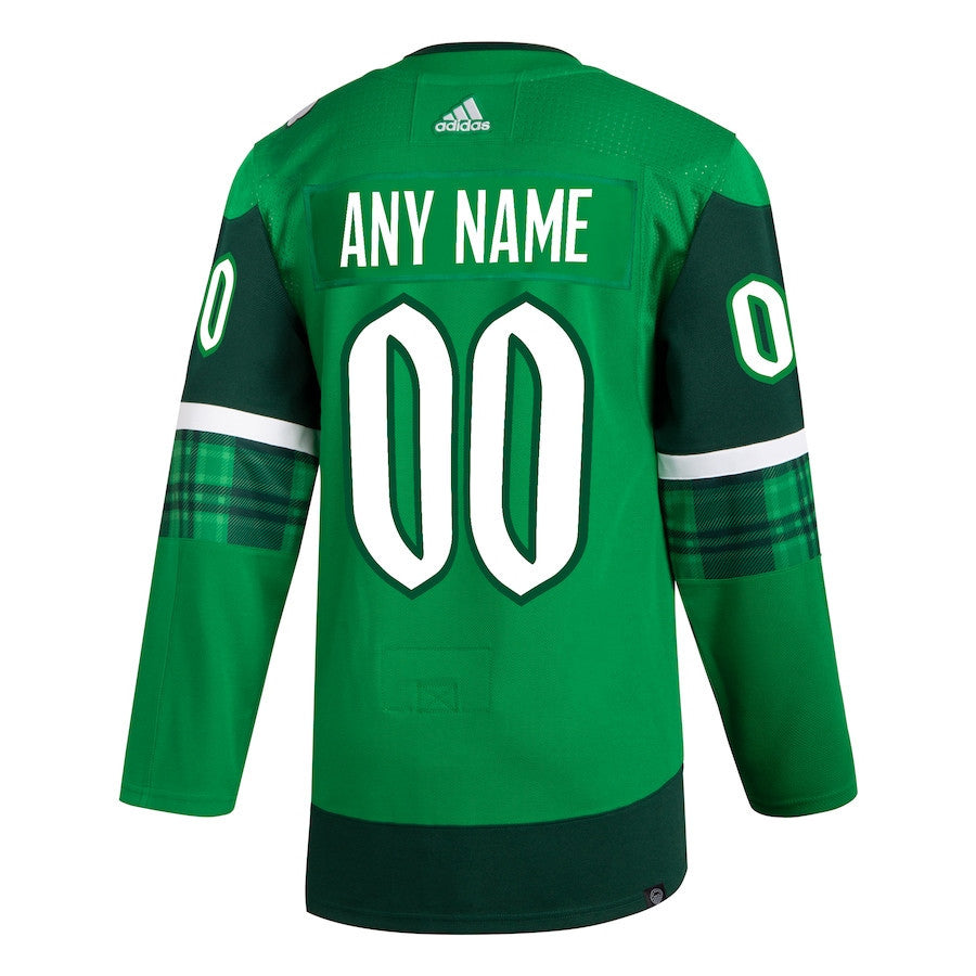 Florida Panthers St. Patrick's Day Custom Men Jersey - Kelly Green