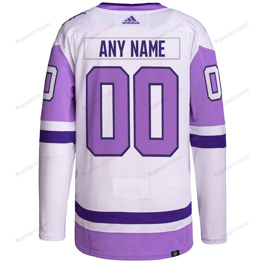 New York Rangers Hockey Fights Cancer Primegreen Custom Men Jersey - White/Purple