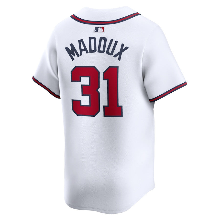 Greg Maddux 31 Atlanta Braves Home Limited Player Men Jersey - White