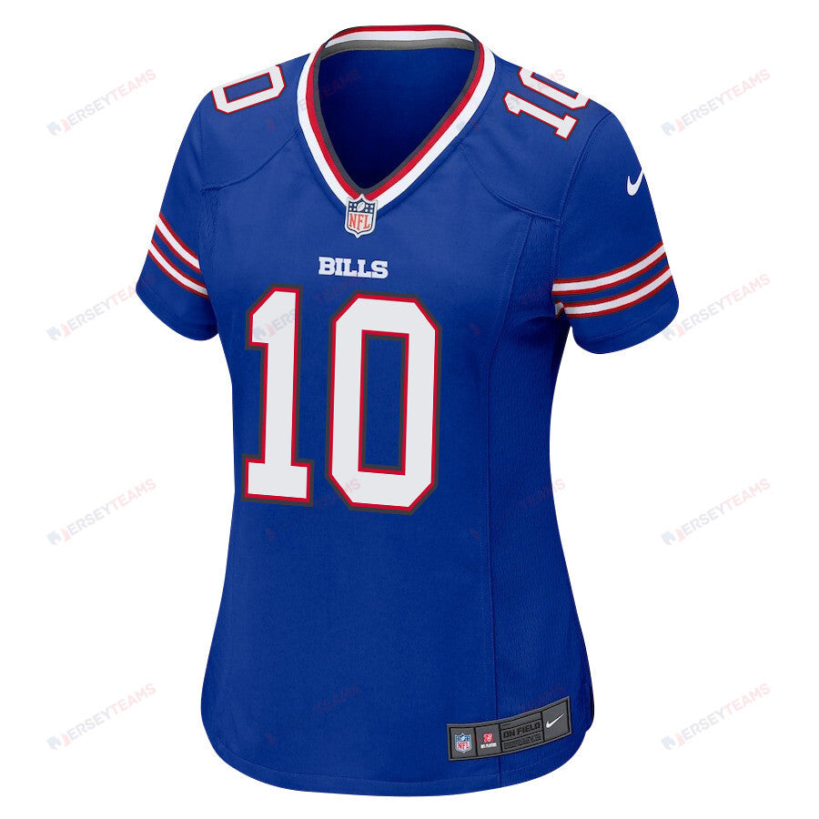 Mitch Trubisky 10 Buffalo Bills Team Game Women Jersey - Royal
