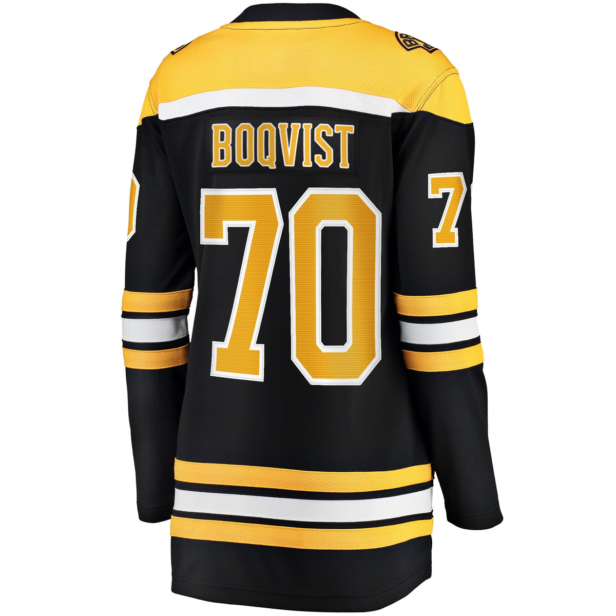 Jesper Boqvist 70 Boston Bruins Home Breakaway Jersey - Women, Black