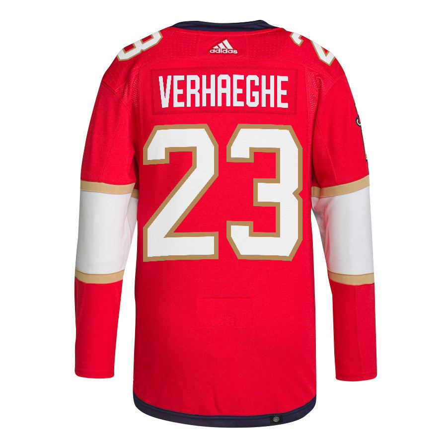 Carter Verhaeghe 23 Florida Panthers 2024 NHL Playoffs Patch Home Jersey - Men, Red