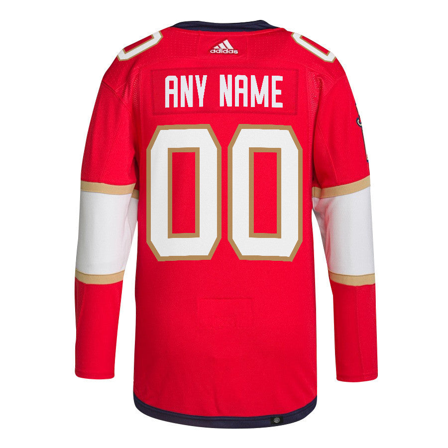 Florida Panthers 2024 NHL Playoffs Patch Home Jersey Customized - Men, Red