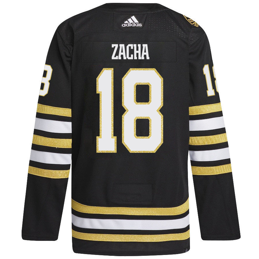 Pavel Zacha 18 Boston Bruins 2024 NHL Playoffs Patch Home Jersey - Men, Black