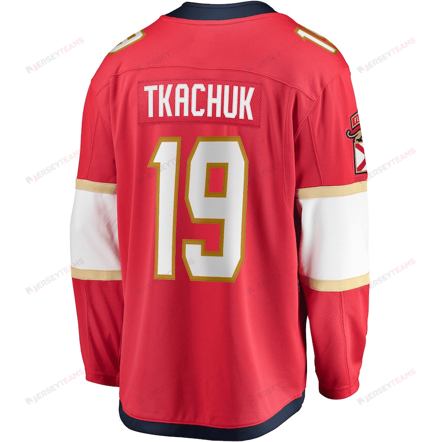 Matthew Tkachuk 19 Florida Panthers 2024 Stanley Cup Final Home Breakaway Player Jersey - Red