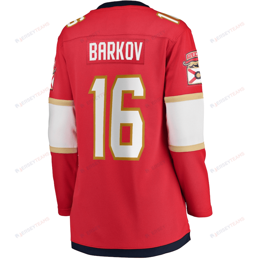 Aleksander Barkov 16 Florida Panthers 2024 Stanley Cup Final Home Breakaway Player Jersey - Red, Women
