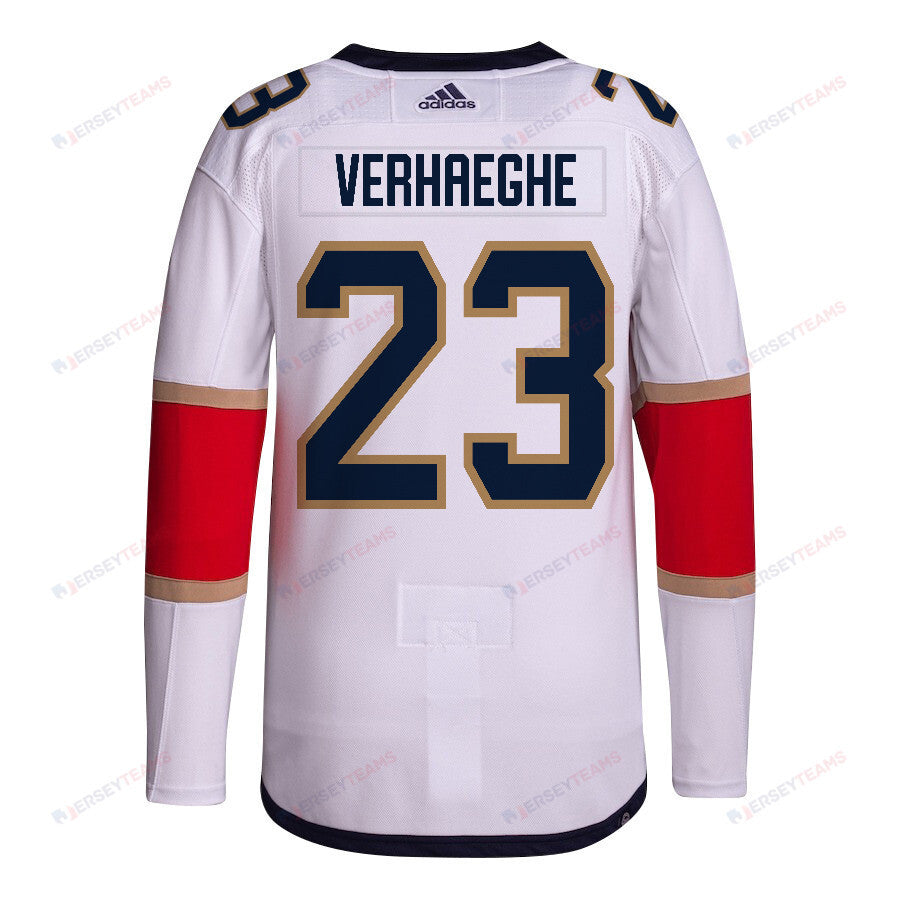 Carter Verhaeghe 23 Florida Panthers 2024 STANLEY CUP Final Away Breakaway Jersey - Men, White