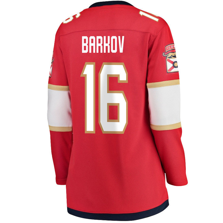 Aleksander Barkov 16 Florida Panthers 2024 STANLEY CUP Final Women's Home Breakaway Jersey - Red