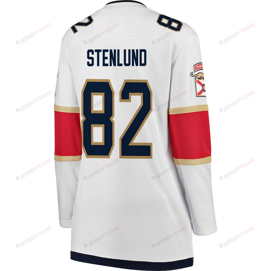 Kevin Stenlund 82 Florida Panthers 2024 STANLEY CUP Final Women's Away Breakaway Jersey - White