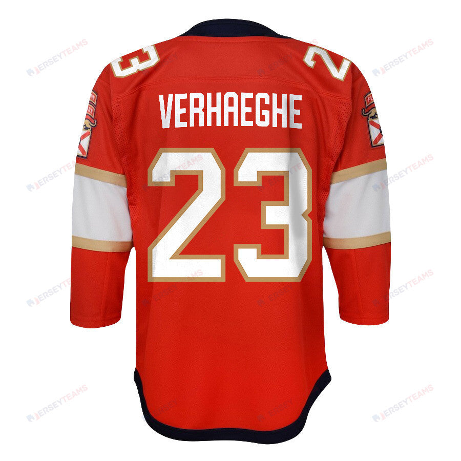 Carter Verhaeghe 23 Florida Panthers 2024 STANLEY CUP Final Youth Home Breakaway Jersey - Red
