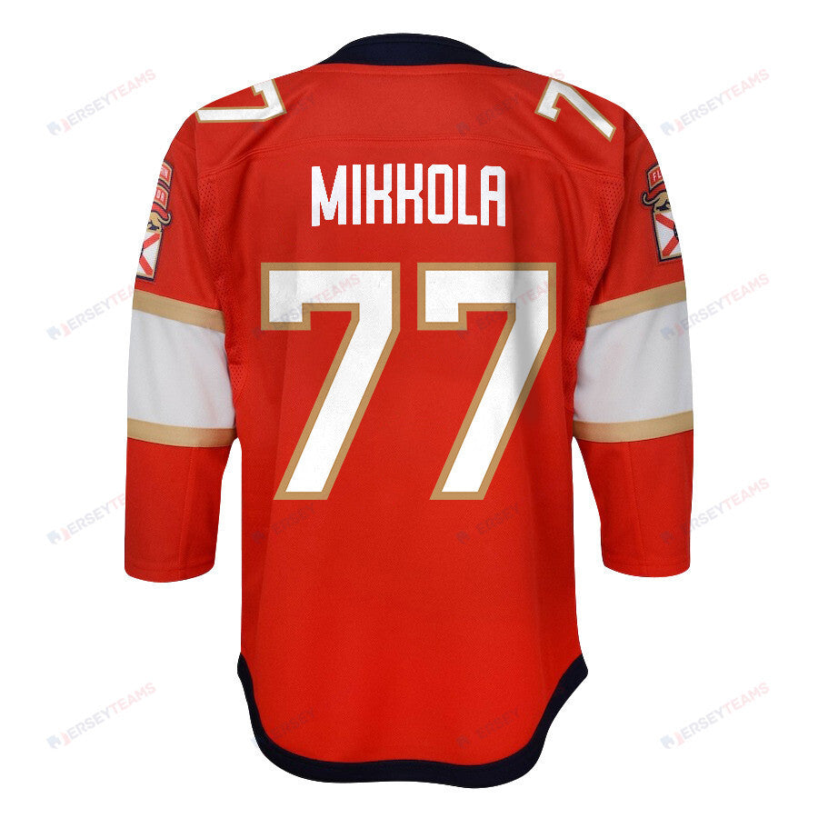 Niko Mikkola 77 Florida Panthers 2024 STANLEY CUP Final Youth Home Breakaway Jersey - Red