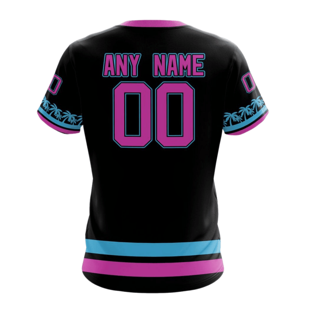 Florida Panthers Special Blackout Design Custom AOP T-Shirt - Black