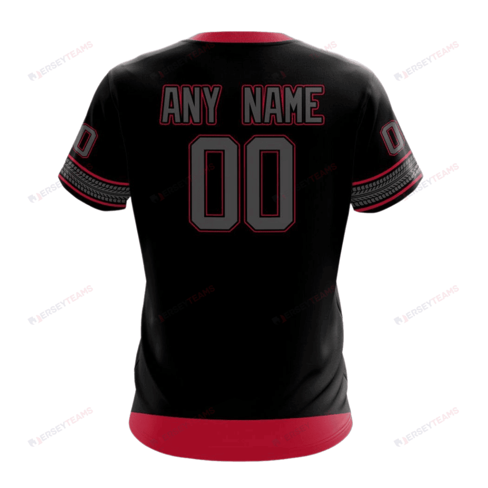 Detroit Red Wings Special Blackout Design Custom AOP T-Shirt - Black