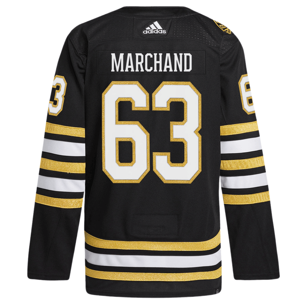 Brad Marchand 63 Boston Bruins 100th Anniversary Primegreen Home Men Jersey - Black