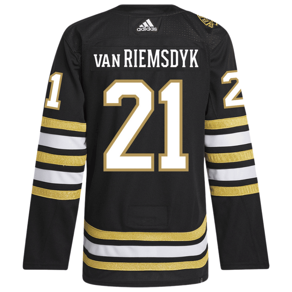 James van Riemsdyk 21 Boston Bruins 100th Anniversary Primegreen Home Men Jersey - Black