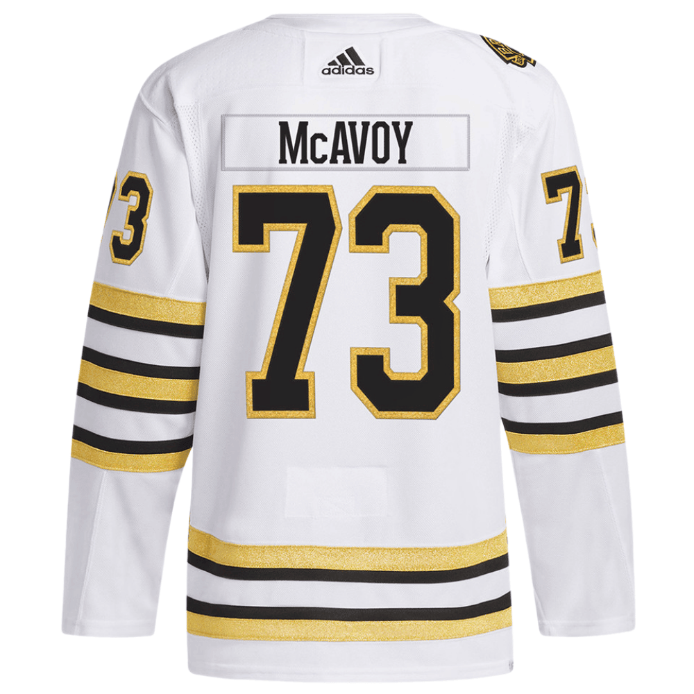 Charlie McAvoy 73 Boston Bruins 100th Anniversary Primegreen Away Men Jersey - White