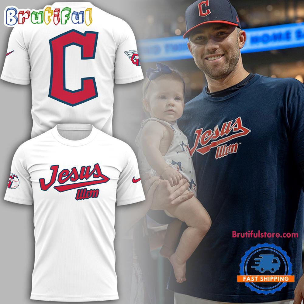 Cleveland Guardians 2025 Jesus Won All Over Printed T-shirt - White