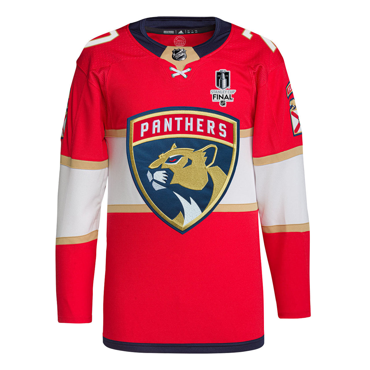 Dmitry Kulikov 7 Florida Panthers 2025 STANLEY CUP Final Patch Home Men Jersey - Red
