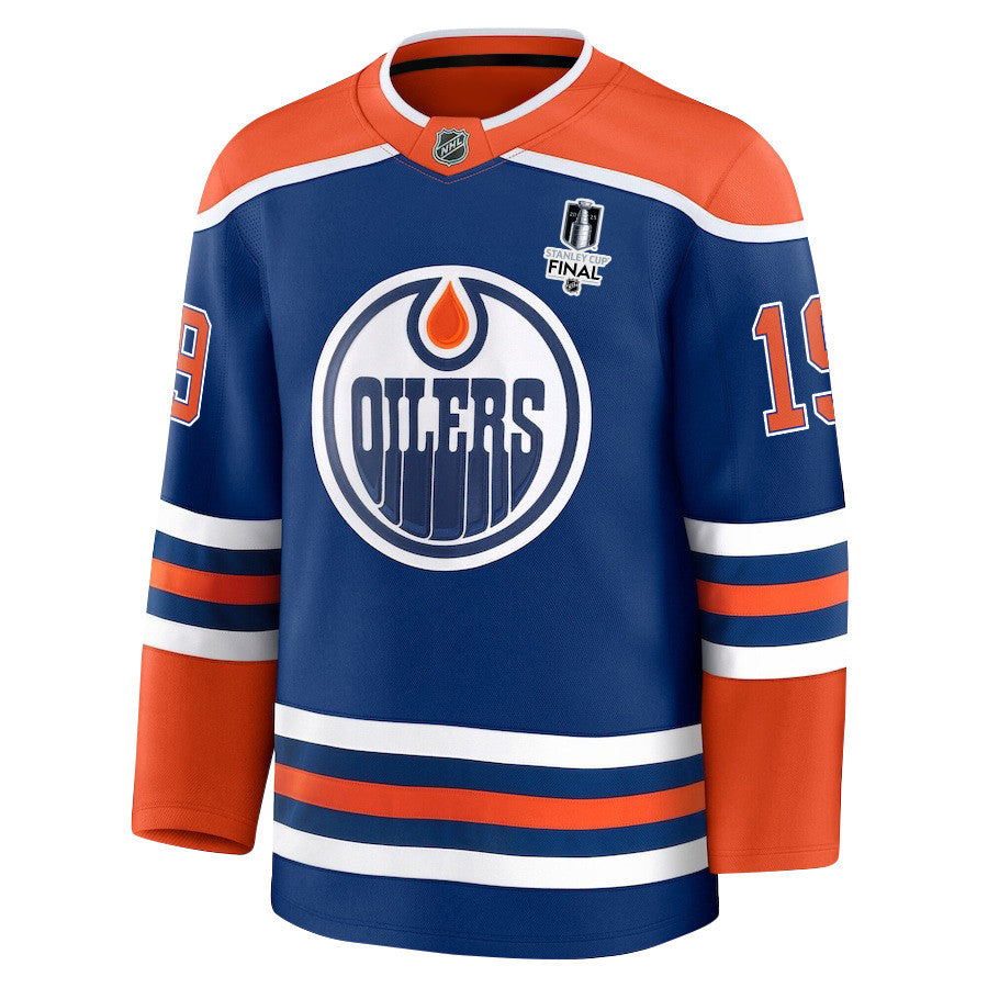 Adam Henrique 19 Edmonton Oilers 2025 STANLEY CUP Final Patch Home Men Jersey - Royal