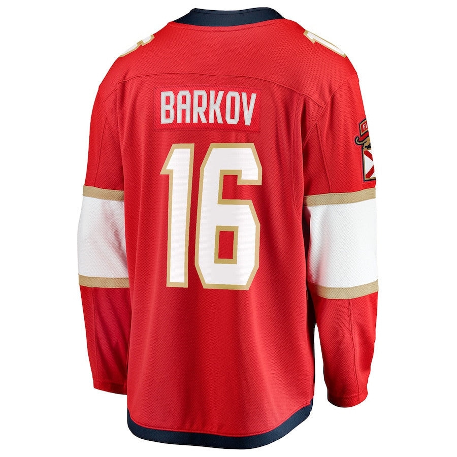 Aleksander Barkov 16 Florida Panthers 2025 Stanley Cup Final Home Breakaway Men Jersey - Red