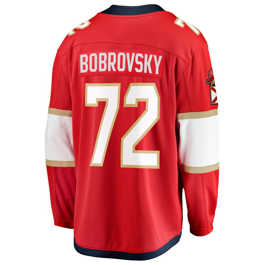 Sergei Bobrovsky 72 Florida Panthers 2025 Stanley Cup Final Home Breakaway Men Jersey - Red