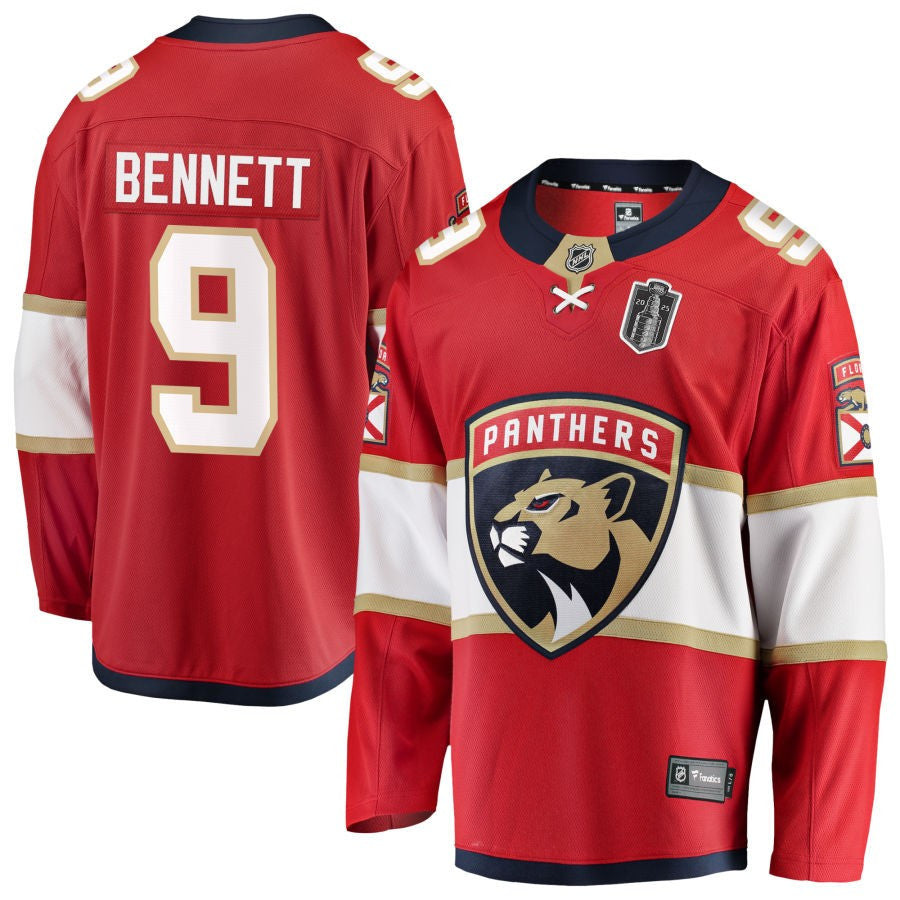 Sam Bennett 9 Florida Panthers 2025 Stanley Cup Final Home Breakaway Men Jersey - Red