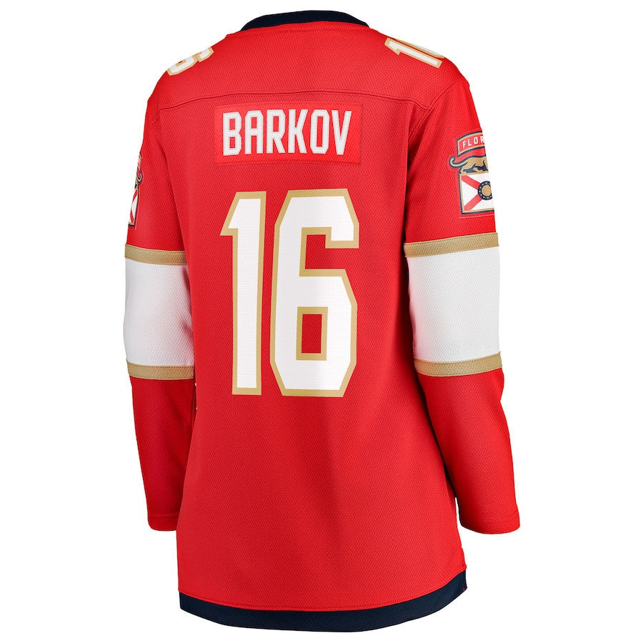 Aleksander Barkov 16 Florida Panthers 2025 Stanley Cup Final Home Breakaway Women Jersey - Red