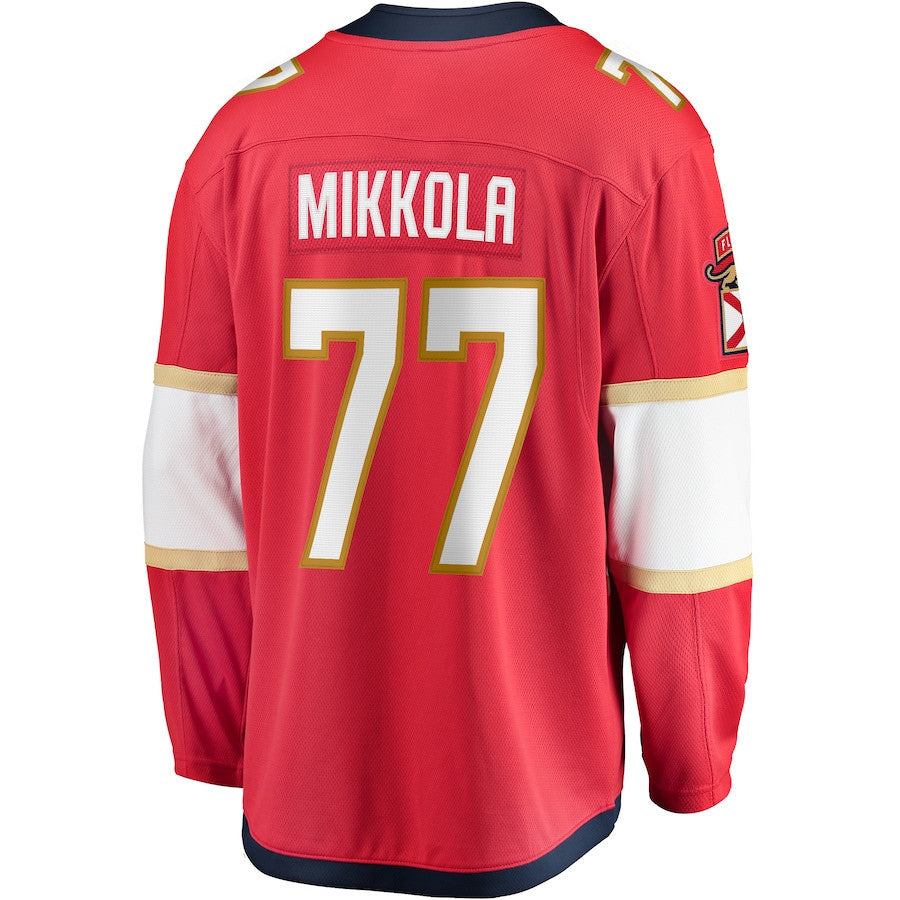 Niko Mikkola 77 Florida Panthers 2025 Breakaway Player Men Jersey - Red