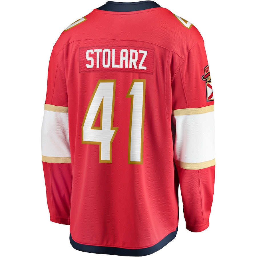 Anthony Stolarz 41 Florida Panthers 2025 Breakaway Player Men Jersey - Red