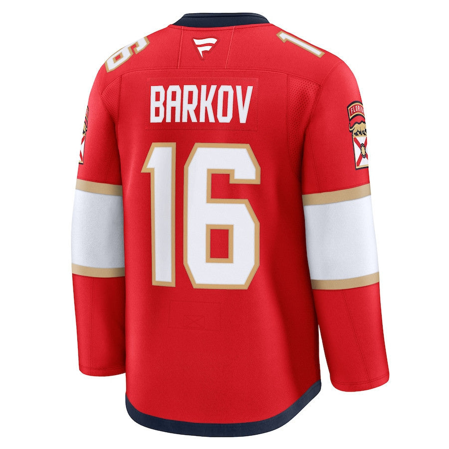 Aleksander Barkov 16 Florida Panthers Home 2025 Stanley Cup Champions Patched Jersey - Red