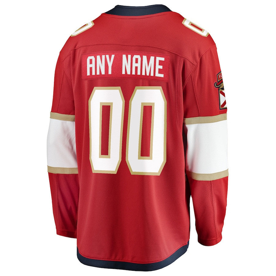 Florida Panthers 2025 Stanley Cup Champions Breakaway Custom Jersey - Red
