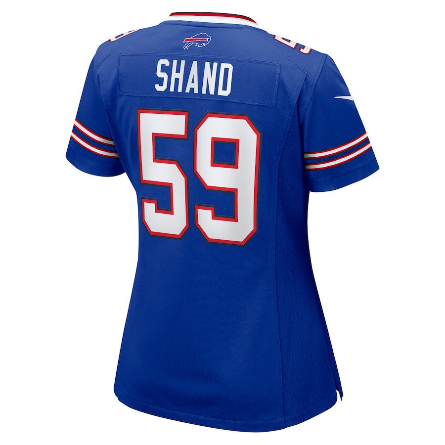 Paris Shand 59 Buffalo Bills Women's Team Game Jersey - Royal