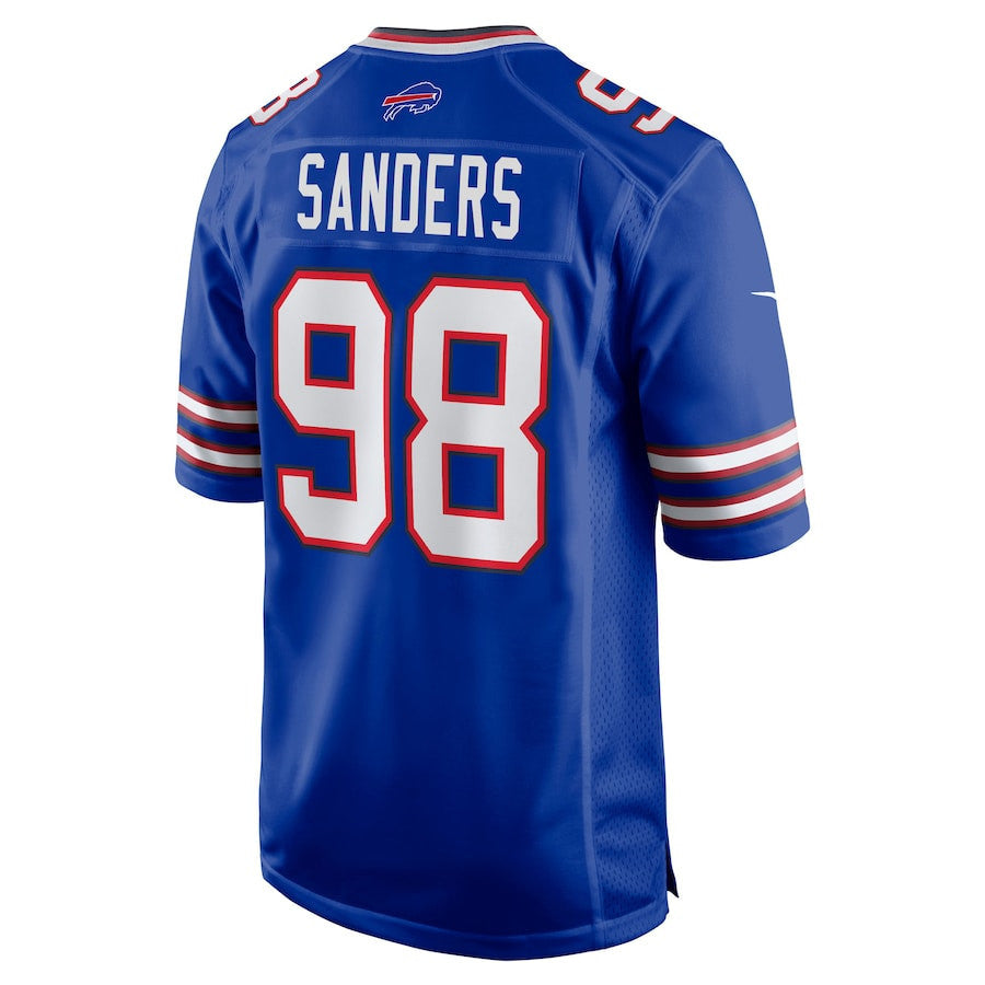 T.J. Sanders 98 Buffalo Bills Team Game Men Jersey - Royal