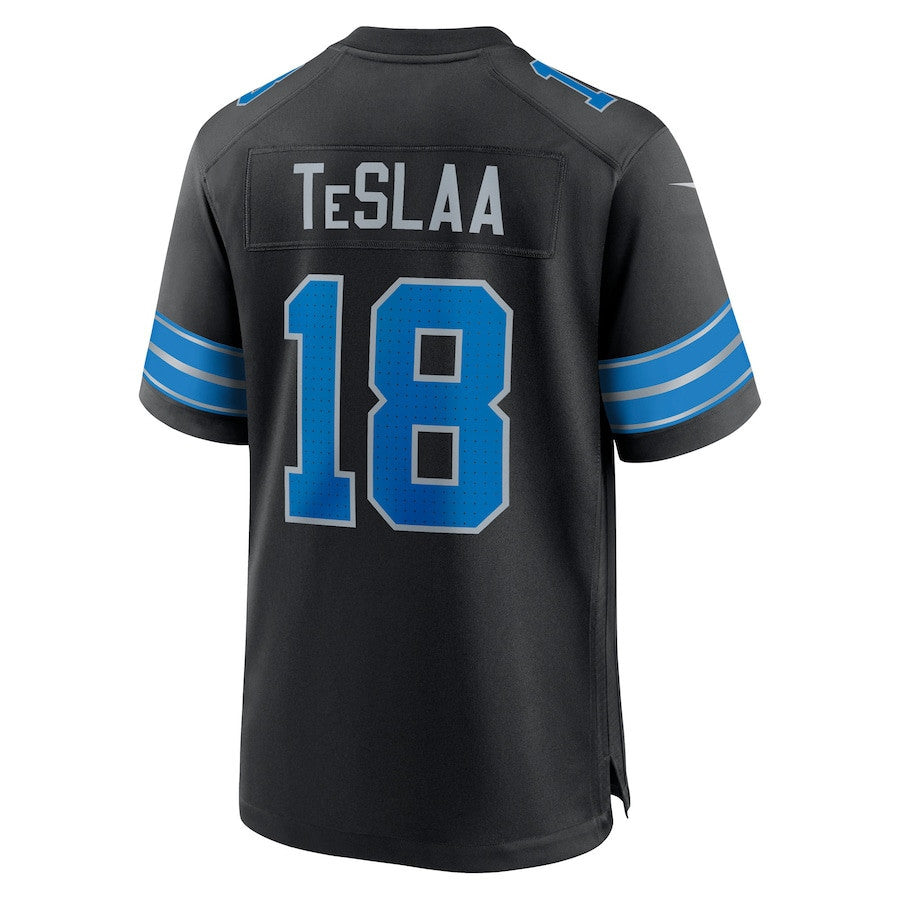 Isaac TeSlaa 18 Detroit Lions Alternate Game Player Men Jersey - Black