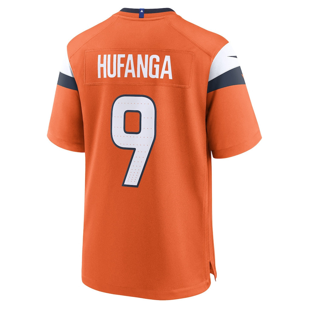 Talanoa Hufanga 9 Denver Broncos Team Game Men Jersey - Orange