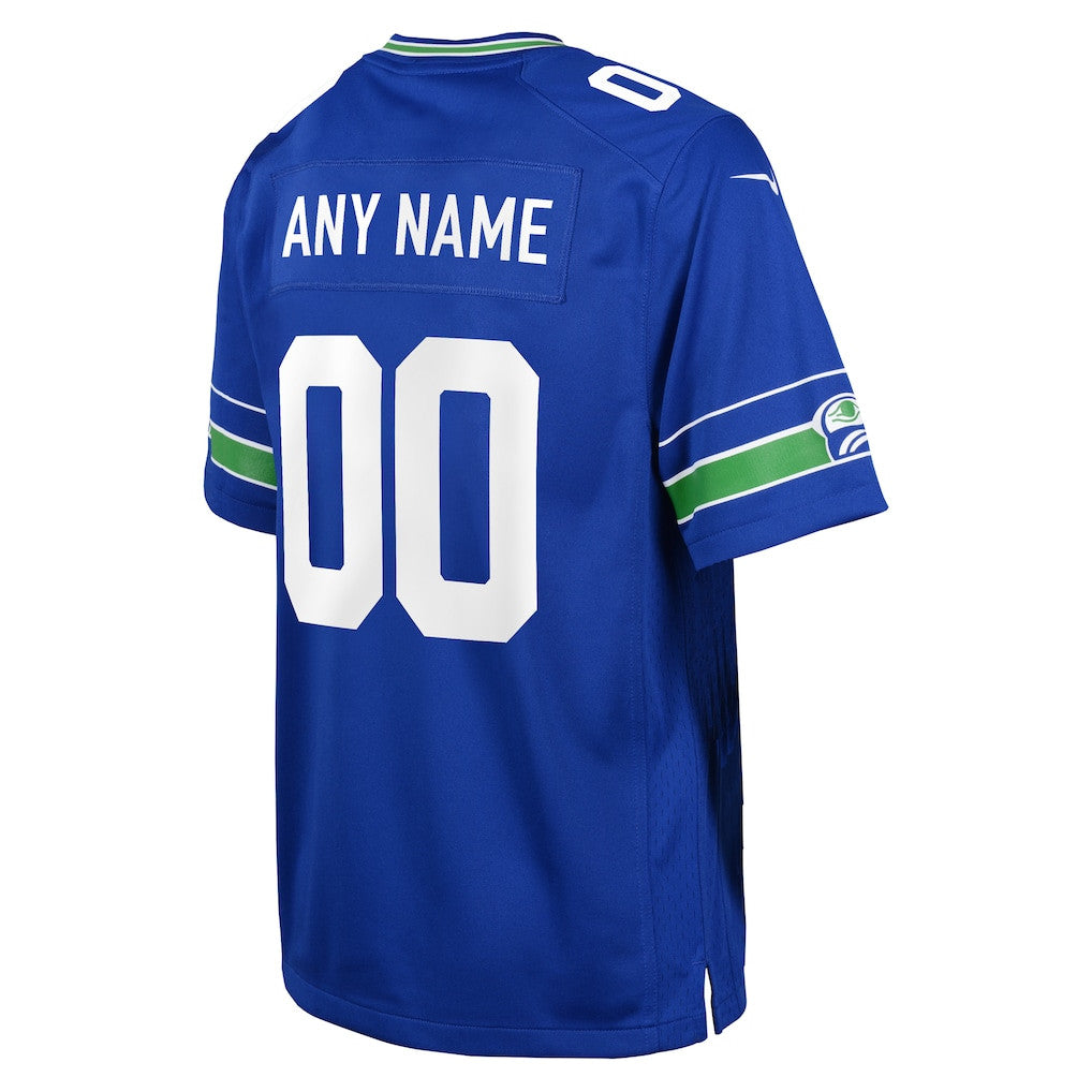 Seattle Seahawks YOUTH 2026 Super Bowl LX - Custom Alternate Game Jersey - Royal