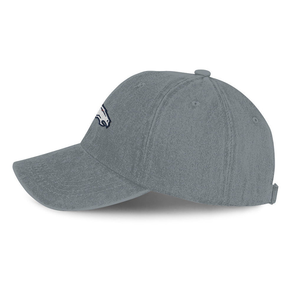 Denver Broncos 25/26 Washed Cotton Cap – Logo Iconic Printed Graphic - Light Grey