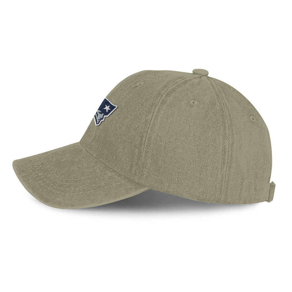 New England Patriots 25/26 Washed Cotton Cap – Logo Iconic Printed Graphic - Olive Khaki