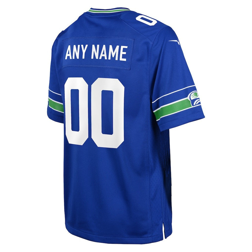 Seattle Seahawks Super Bowl LX Champions For Fan Edition Custom Alternate Game YOUTH Jersey - Royal