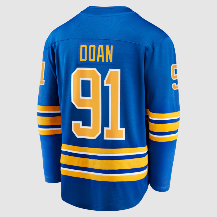 Josh Doan 91 Buffalo Sabres Home Premier Breakaway Player Jersey - Royal