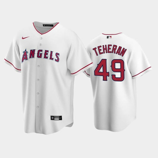 49 Julio Teheran White Los Angeles Angels Home Jersey Jersey