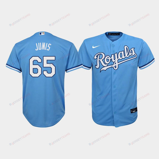 Youth Kansas City Royals Jakob Junis 65 Light Blue Alternate Jersey Jersey