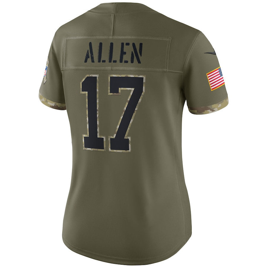 Josh Allen Buffalo Bills Women's 2022 Salute To Service Limited Jersey - Olive