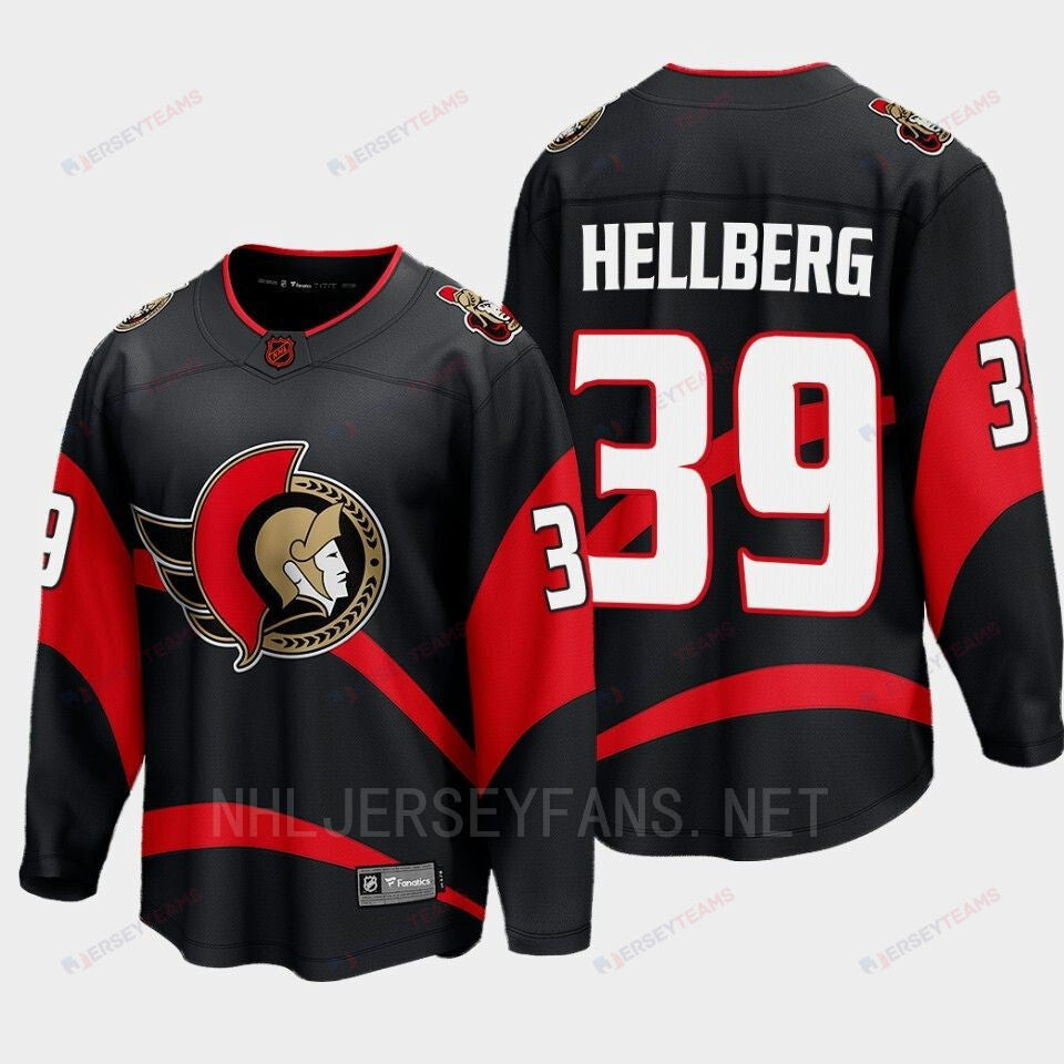 Ottawa Senators Magnus Hellberg 39 Special Edition 2.0 Black Jersey Breakaway Player