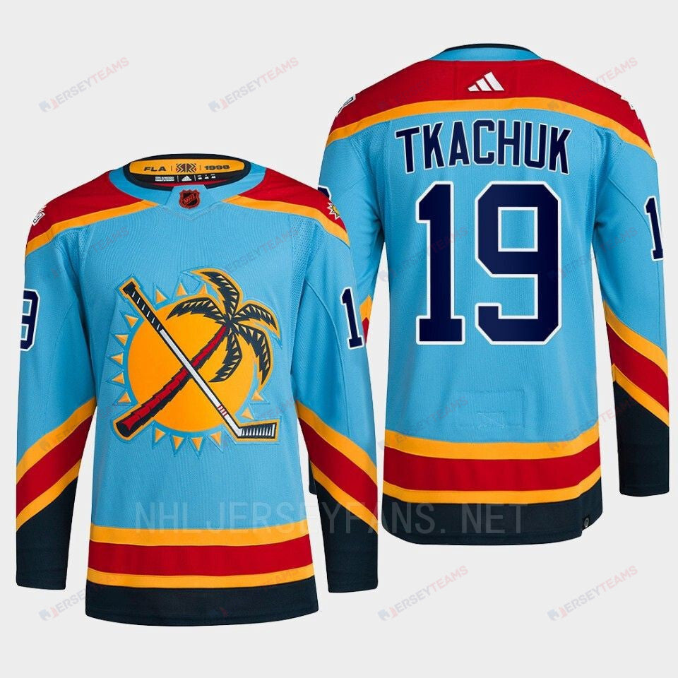 Florida Panthers 2022 Reverse Retro 2.0 Matthew Tkachuk 19 Blue Primegreen Jersey Men's