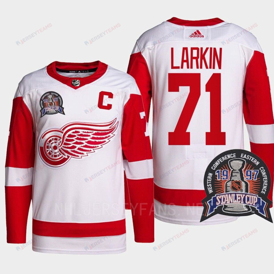 Dylan Larkin 71 25th Anniversary Detroit Red Wings Red Jersey