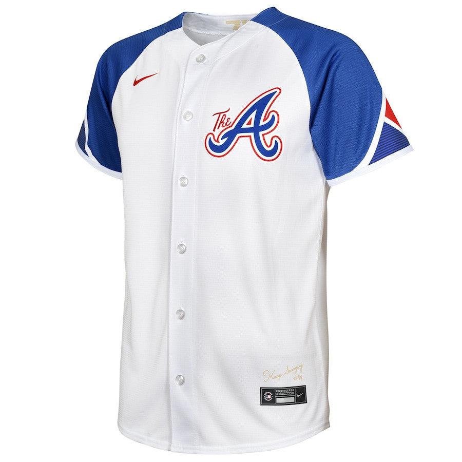 Atlanta Braves 2023 City Connect Youth Jersey - White