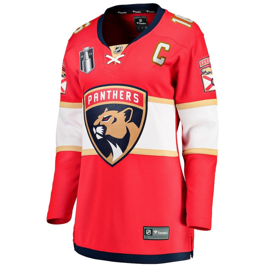 Aleksander Barkov 16 Florida Panthers Women's 2023 Stanley Cup Final Home Breakaway Player Jersey - Red