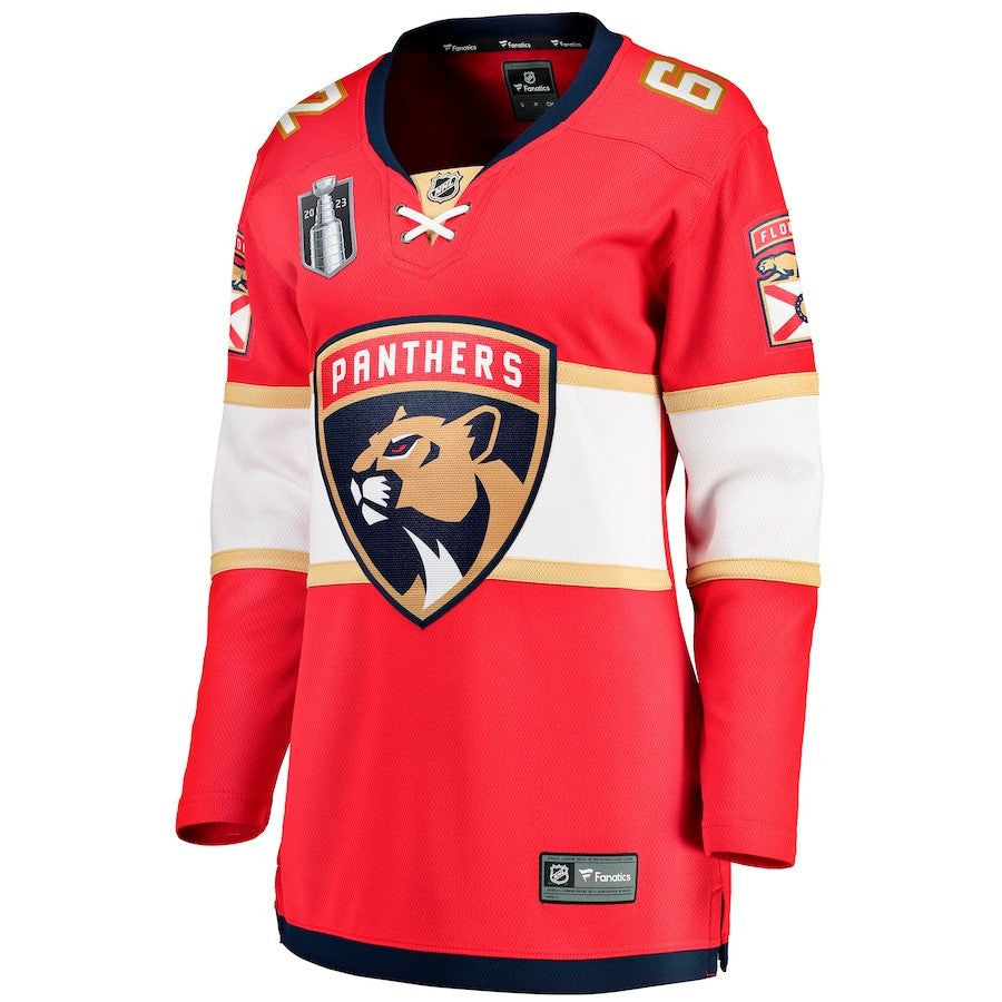 Brandon Montour 62 Florida Panthers Women's 2023 Stanley Cup Final Home Breakaway Player Jersey - Red